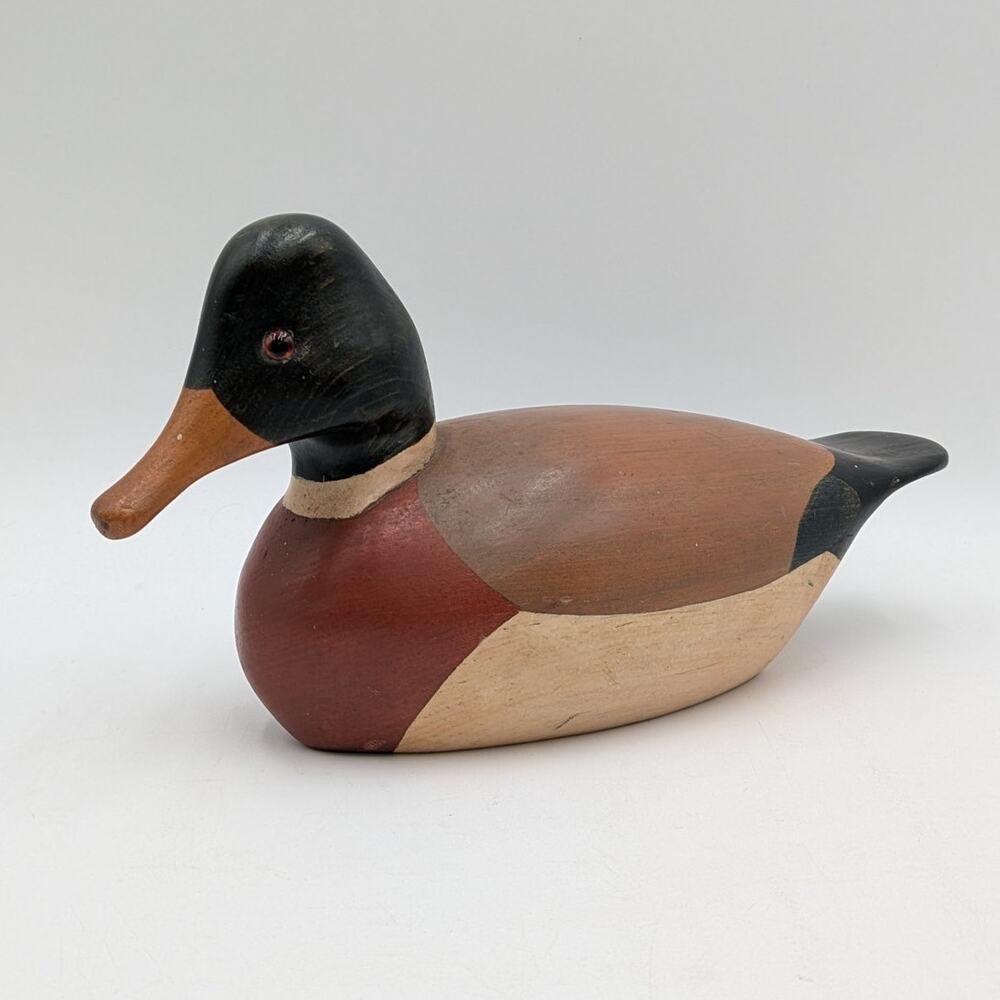 Vintage 1980s Jim Harkness Mallard Duck Decoy Stayner Ontario